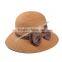 hot new products for 2014 Spring and summer Seaside bowknot fisherman straw hat lady hate para straw hat and cap custom logo