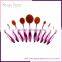 Bent single toothbrush makeup brush set for cosmetic