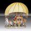 Lady Playing with Doves Ceramic Base Table Lamp, Gold Color Table Lamp