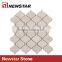 Newstar Crema Beige Arabesque Marble Lantern Brown Stone Tile Backsplash
