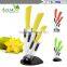 2015 New High Quality Bamboo Handle Ceramic Knife Blade Black Suit Exquisite Kitchen Knife With Holder