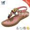 HFR-T0023 Beaded Fashion Flat Summer Sandals 2017 for Women Cheap Wholesale Sandals