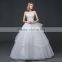 MGOO High Quality Customized Robe Marriage Wedding Dress Sleeves Empire Waist Elegant Tulle Crystal Ball Gown