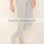 hot sale China women clothing custom yoga fashion elastic plain skinny zip leggings