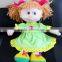 doll factory supply cute realistic girl baby plush doll wearing green dress
