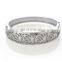 godbead silver Plated CZ diamond romantic rose Hollow Wide Bangles Bracelet Fashion Jewelry Wholesale silver