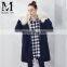 Women Fashion Cotton Shell Material Long Parka /Raccoon Fur Collar Real Fox Fur Lined Parka