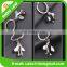 3D plane design silver customized metal keychain for childern