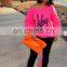 Wholesale Wifey Off The Shoulder Oversized Wide Neck Slouchy Sweatshirt