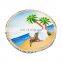 2018 top selling beach towels custom landscape pattern microfiber round printed beach towel with tassel fringe