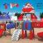 Playful outdoor plastic kids sliding toys playground kids plastic slide combination