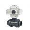 thread glue pvc 2-way 24v 220v upvc dn40 50mm motorised 2 way ball valve