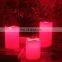 ABS material factory offered  remote control  Battery Operated Tea Lights Led Flameless pillar Candle