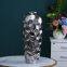Large Silver Honeycomb Round Modern Simple Ceramic Flower Vase For Living Room Decor