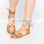 women simple design brown beautiful flat lace up shoes ladies sandals ( also available in leather)