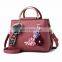 Women Bag Leather Handbag, Women Shoulder Bag Tote Flowers Shell A Main Femme Rivets Fur Ball Pendant Luxury Designer Ladies/