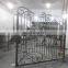 Wrought iron front double security iron sliding door gate designs