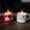 Christmas holiday Reusable custom logo handmade ceramic enamel steel camping coffee mug