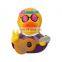 New Design Unique Yellow Duck Floating Weighted Captain Rubber Toy Bath Duck