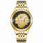 TEVISE 9006 Causal Unique Gold Watch With Vivid Eagle Dial For Men Mechanical Wristwatch