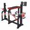 Bench press strength trainer hard pull arm back lever on stomach row lift reverse
