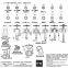 MS705 Hot selling cabinet tubular cam lock with key different