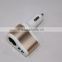 Multi car adapter new design 12V car cigar lighter adapter with two USB output with english retail box