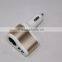 Multi car adapter new design 12V car cigar lighter adapter with two USB output with english retail box