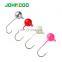 JOHNCOO Wholesale10pcs Per Bag Circle Round Ball Shape Jig Barbed Kooks Fishing1g 1.5g 2g 3g 5g 7g Lead Head Hook For Soft Worm