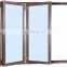 Wind proof double glazed glass aluminum exterior folding doors