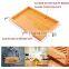 Compact Bamboo Wood Slicing Tray Bread Cutting Board Built-In Handles