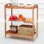 kitchen furniture bamboo wooden kitchen storage trolley with wheels