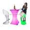 Wedding Supplies Portable Bar for Wedding RGB and White light Portable Charging Table Club Tables and Chairs