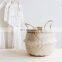 Hot Sale CHeap Zigzag Seagrass Belly Basket Best Seller Plant Holder Storage Basket Decor Home Wholesale