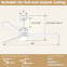 60 inch fan light, modern solid wood ceiling fan light for living room, six speed variable frequency low noise fan, bedroom light（Wechat:13510231336）
