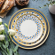 New Arrival Unique European Style Moroccan Ceramic Plates Luxury Bone China Dinner Wedding Restaurant Plates Sets