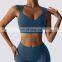 High Impact Recycled Sports Bras Custom Women Sleeveless Yoga Four Way Stretch Tank Tops