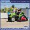 Agricultural tractor modified with triangular track wheels for anti-skid and anti sinking