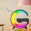 Luxury 5 in1 Multiple Using Device APP Control Smart Light 15W Fast Wireless Charger with Clock Time And Wireless Speaker