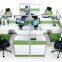 Modrn Economic Fashion Wooden Office 4 Clusters Workstation(SZ-WS916)
