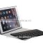 New keyboard cover case for iPad Air2 with detachable keyboard,folio leather case with wireless Bluetooth keyboard black