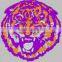 100% embroidery iron on tiger head garment custom embroidery patch