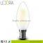 Hot !!! All glass no plastic, e27 e12 e14 clear led candle bulb