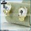 2014 new fashion k gold ladies stud designs glass crystal skull earrings in zinc alloy jewelry E00019