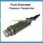 Sanitary standard flush pressure transmitter with diaphragm for food industry
