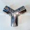 Seamless Y Tee Sanitary Fitting Stainless Steel Pipe Fitting