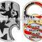 enamel zinc alloy casted skull shaped bottle opener with fridge magnet