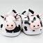 plush animal shape slipper plush animal toy kids indoor shoes, plush cow indoor shoes for kids