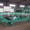 Sludge dewatering belt type filter press