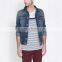 Wholesale 100% Cotton Indigo Fashion Biker Men's Denim Waistcoat